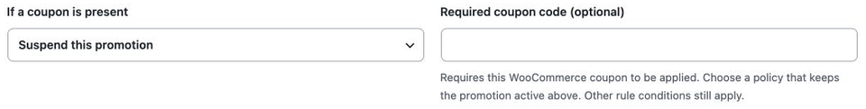 Coupon policy and required coupon code controls